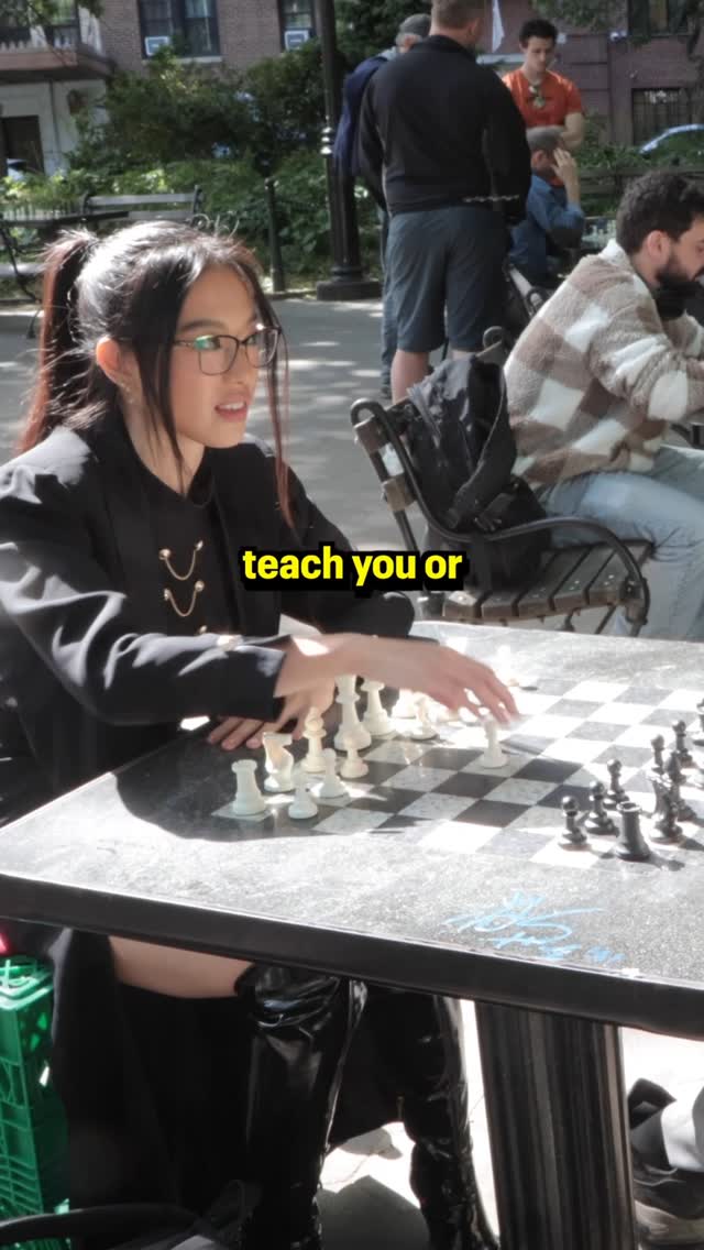 Going undercover as a model in NYC 👀👗 - full game is out on YT!!wearing @liebers_studio makeup @katpackis 👀lifestyle/modelling account @akanemsko #chess #chessplayer #chessmaster #grandmaster #chesslife #chessgame #chessboard #nemo #chesstricks #irl #chessielife #chessiesofinstagram by @nemochess