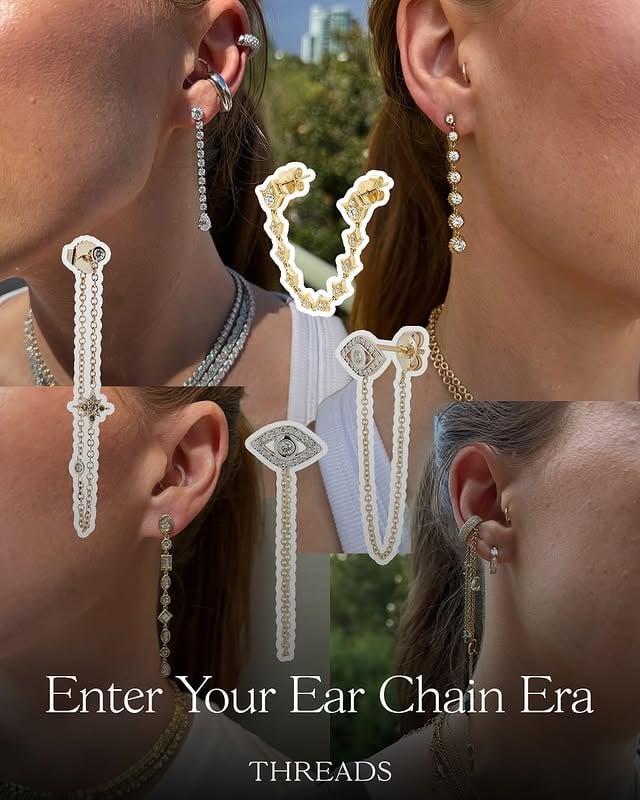 FYI, your signature sparkles are missing these. 💎💎💎 🔎 Anita Ko, Jacquie Aiche, Octavia Elizabeht, MATEO, fine jewellery, fine jewels, earring trend, Lizzie Mandler, Persée Paris by @threadsstyling