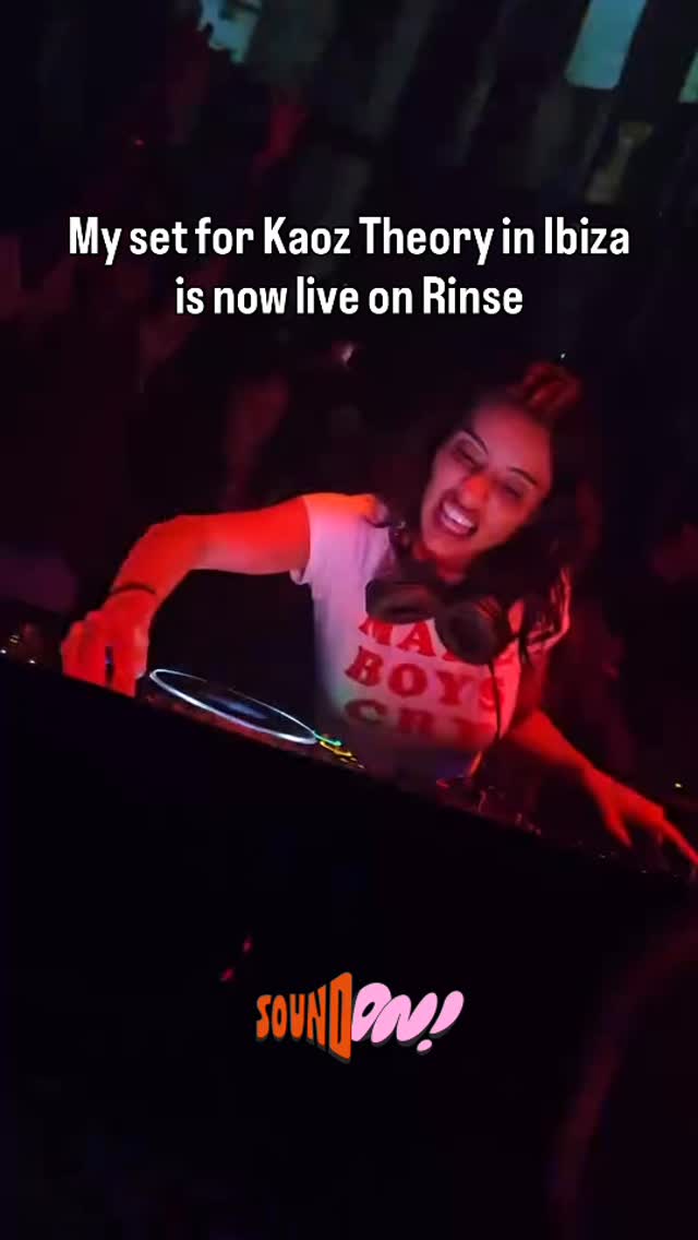 Puro amor, passion y respeto ❤️My set for @kaoztheorymusic at @chinoisibiza is now live on @rinse.fm (the link is in my bio and stories) by @lupefuentes
