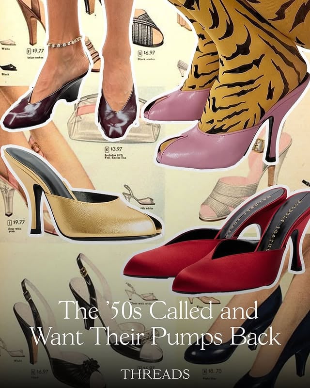Ready to punctuate autumnal pieces with a hint of fabulous? Swipe for fifties-esque agenda-setting heels.🔎 Ferragamo, Herbert Levine, JUDE, Khaite, Terry de Havilland designer shoes, pumps by @threadsstyling