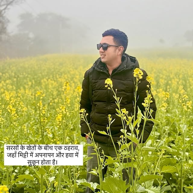 #34 Embracing the Village Life ..#villagelife #desivibes #gaonkizindagi #sarsonkekhet #kohra #desifood #sardiyonkidhoop #explore #indianculture #peacefullife #rajasthan by @ips_abhijeet.patil