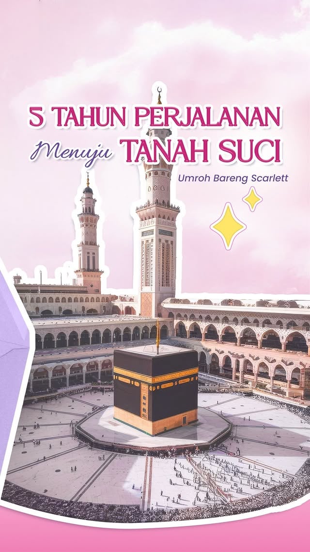 Lima tahun terakhir, Scarlett menemani ratusan langkah menuju Tanah Suci. Langkah yang lahir dari doa, harapan, dan niat baik 🤲Karena beauty bukan hanya tentang yang terlihat,melainkan beauty impact yang berjalan bersama dalam kebaikan 🌱Tahun ini, kesempatan itu kembali hadirDan mungkin…tahun ini adalah giliranmu 🤍✨Kalau kesempatan itu datang,apakah kamu akan melangkah? 👣 by @scarlettofficial
