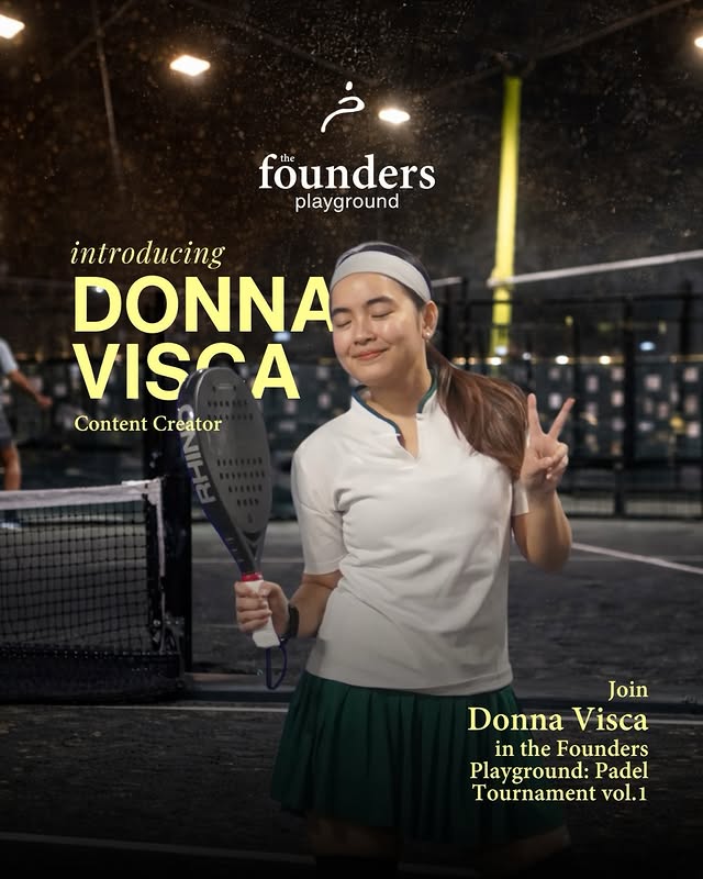 Donna Visca is ready to join the court!🎾Enjoy premium facilities and memorable moments with TFP and Donna Visca at the Founders Playground: Padel Tournament vol.1 on the 25th of April🙌🏻 Don’t miss the fun🤞Sign ups are still OPEN‼️#jakartapadeltournament #jakartapadel #padelevent #turnamenpadel #jakartapadelevent by @donnavisca