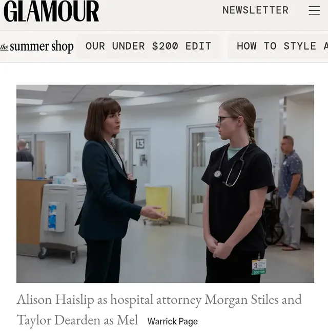 Shout out to @wreckslee for alerting me that I finally made it into @glamourmag. (With all the heavy lifting done by the tremendous @tdeardz, of course.)#ThePitt by @alisonhaislip