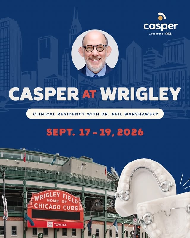 This is where Class II treatment gets predictable.September 17–19, 2026 — Dr. Neil Warshawsky is opening his Chicago practice for a 2.5-day clinical residency built around the appliance he invented. Live patients. Hands-on training. A digital workflow you can take home Monday morning.30 seats. Wrigleyville, Chicago.casperatwrigley.comOr link in bio! by @odlortholab