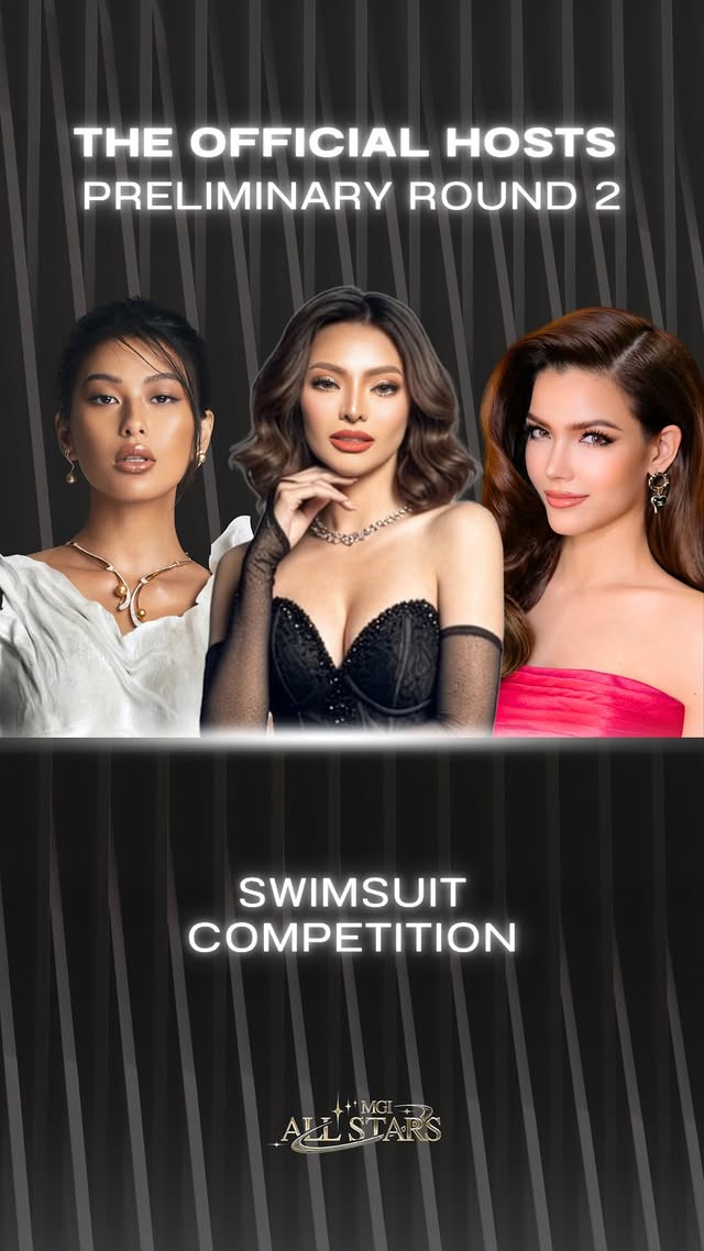 The Official hosts of Preliminary Round 2 — Swimsuit Competition on May 28. 💫Emma Mary TiglaoMiss Grand International 2025Paweensuda DrouinMiss Universe 2019 Top 5Michelle Marquez DeeMiss Universe Philippines 2023Experience the excitement live at MGI All Stars.#MGIAllStars#MGIAllStars1stEdition by @paweensuda