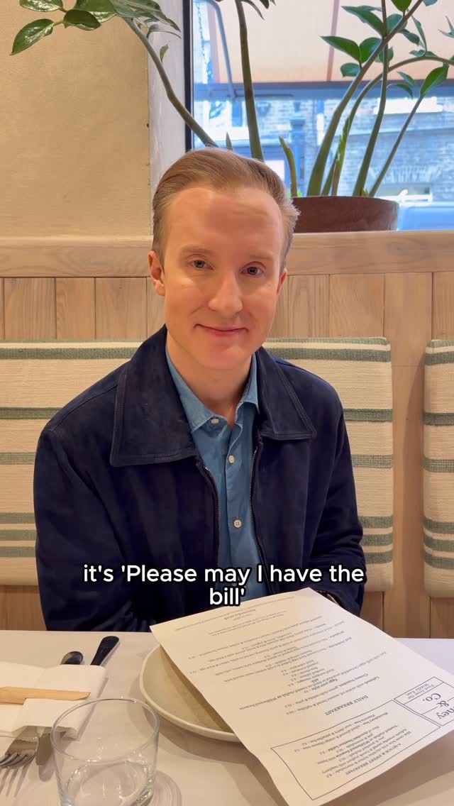 It’s called English and not American for a reason! @honeyandco #dining #etiquette #williamhanson