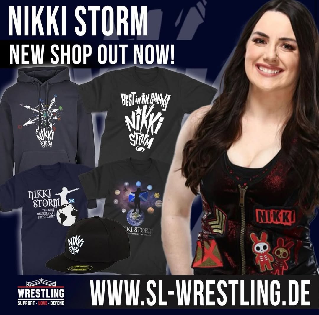 🚨 Brand New Store Collaboration 🚨with @sl_wrestling_brand ⚡️Including new designs and products including hoodies, zip up sweatshirts, hats and beanies ☺️Check it out my fellow Galaxy Explorers 💜💖 by @nikki.storm08