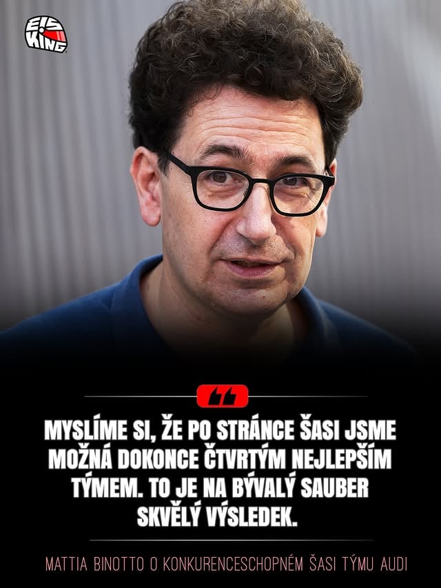 Jak je na tom výkonnostně monopost Audi R26? Šéf Mattia Binotto věří, že se jejich inženýrům podařilo postavit dokonce čtvrté nejlepší šasi na celém startovním roštu.Jak hodnotíte jejich výkony z prvních pěti závodů? 🧐 by @eisking_f1