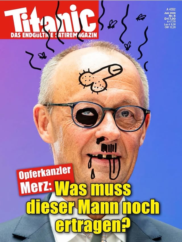 Kollege Merz, wollen Sie das nicht lieber vom Kiosk wegkaufen lassen…? Smiley by @martinhsonneborn