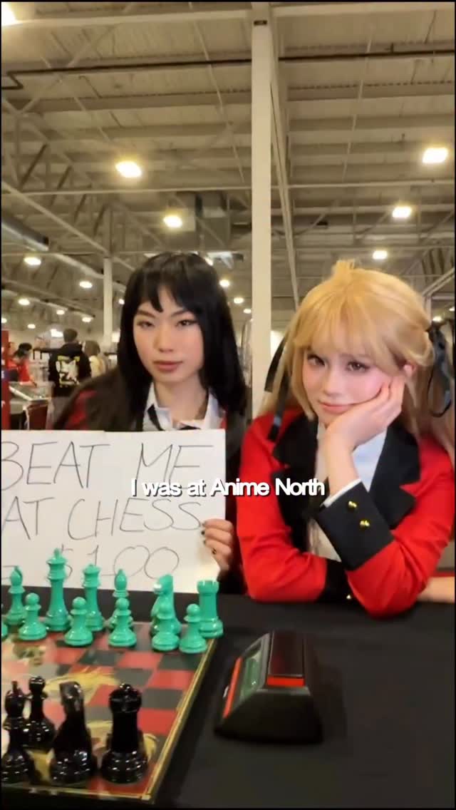 Beat me = $100 💰 w/ @nemochess filmed & edited by @jooshhlife #kakegurui #cosplay #yumeko #mary #anime by @nemochess