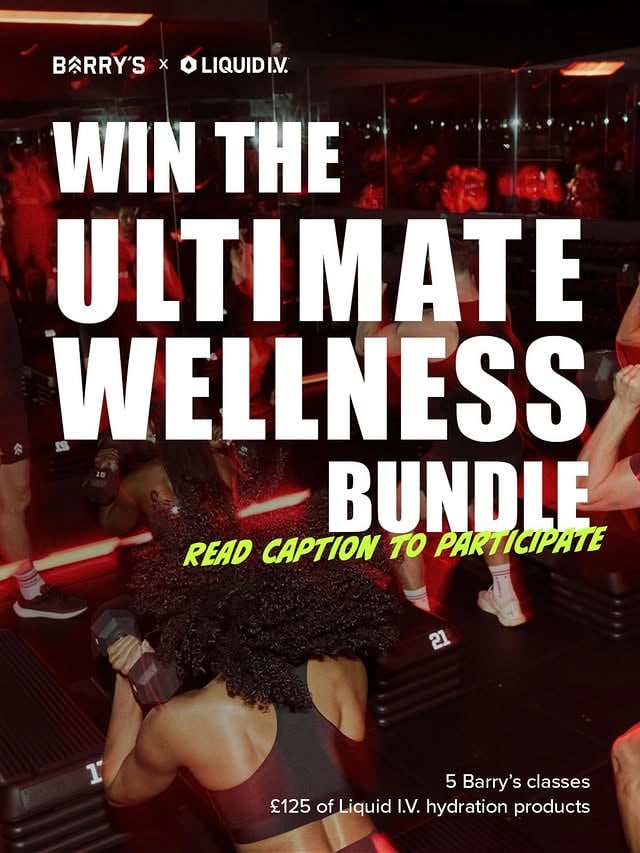 This June, we sweat together. And now? We hydrate together. 🔴💧We’re thrilled to announce that Liquid I.V. will officially fuelling United We Barry’s 2026, because if you’re going to show up in the Red Room all month, you’re going to need to hydrate like you mean it.And to celebrate, we’re giving away a United We Barry’s x Liquid IV prize bundle. 🎁Here’s how to enter:❤️ Follow both @barrysuk and @liquidiv.uk❤️ Like this post💬 Tag your friends in the comments (every tag = more chances to win)🔁 Share this on your story and tag us bothThe more tags, the more chances. Go. 👇T&Cs apply — see link in bio.Winner will be DM’d by @liquidiv.uk. UK only, 18+. The opening date for entries is 16:00 BST on 1st June and the competition closing date is 20:00 BST on 12th June 2026.•Must create a Barry’s account, 5 credits will have a year expiry, these credits are valid at all UK studios. by @barrysuk