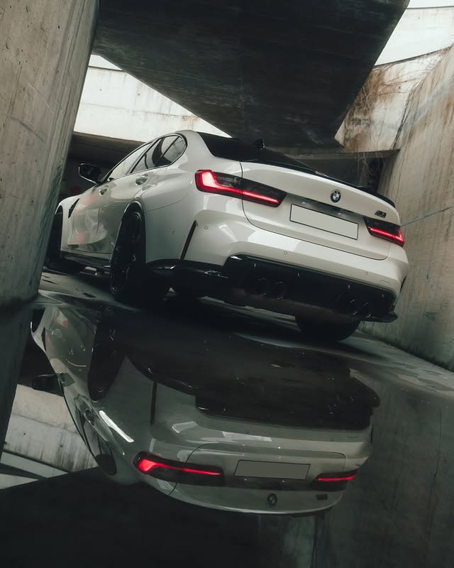 Double Take.#BMWMRepost @monteiiroandre @chaves.photography#BMW #BMWM #MPower #40yearsM3Paint finish shown: Alpine WhiteBMW M3 Competition Sedan with M xDrive. Mandatory information according to German law 'Pkw-EnVKV' based on WLTP: energy consumption combined: 10.2-10.1 l/100 km; CO₂ emissions combined: 230-228 g/km; CO₂ class(es): G. by @bmwm