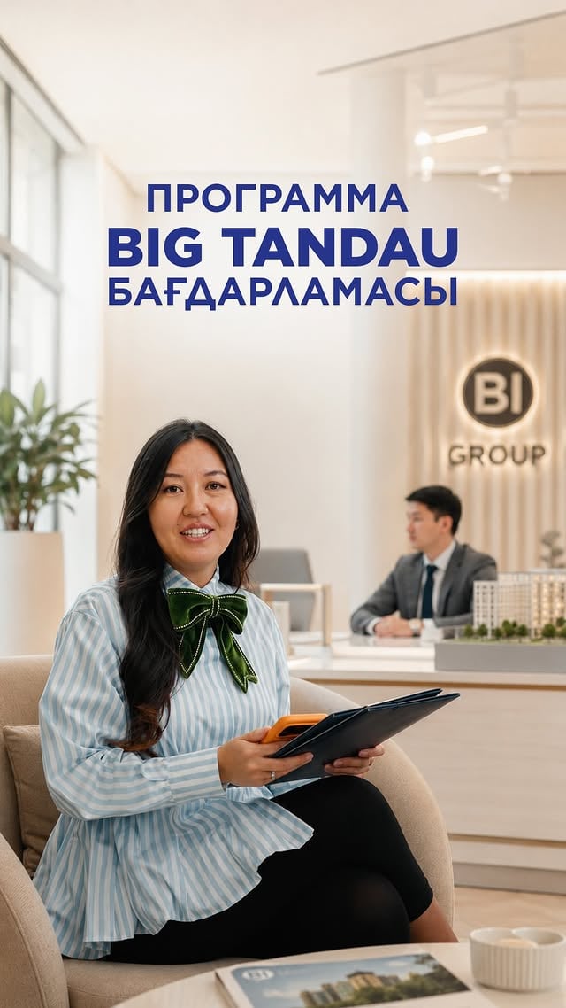 🏢 BI Group компаниясының Big Tandau бағдарламасымен 5 жылда өз пәтеріңіздің иесі атаныңыз!Қаржылық кеңесші Күнекей Нұрлан жүргізетін BIGTabys айдарының екінші шығарылымы.15–20 жылға созылатын ипотеканың орнына өз баспанаңызға апарар жылдам әрі түсінікті жолды таңдаңыз. Big Tandau бағдарламасы тұрғын үйді ең қысқа мерзімде рәсімдеп, толық меншік иесі болуға мүмкіндік береді.📈 Нақты мысал бойынша есеп:Пәтер құны: 25 000 000 ₸Бастапқы жарна (первоначалка): 7 875 000 ₸Ай сайынғы төлем: 109 836 ₸ (бүкіл мерзімге бекітілген)Мерзімі: 5 жыл (60 ай)Артық төлем: 7 198 432 ₸📲 Рәсімдеу үшін не қажет?eGov Mobile және Digital ID интеграциясының арқасында рәсімдеу процесі барынша жеңіл, ыңғайлы және толықтай онлайн жүзеге асырылады:1. ЖСН және мобильді азаматтар базасына тіркелген телефон нөмірі;2. eGov Mobile қосымшасы;3. Halyk Bank немесе Kaspi Bank-тен соңғы 6–12 айдағы үзінді көшірме.BI Group-пен бірге сенімді болашақты таңдаңыз! 🚀👇 Өз бюджетіңізге сай жеке есептеткіңіз келе ме?Пікірге «Big» деп жазыңыз, біз сізге толық ақпарат жібереміз.———🏢 Квартира в собственность за 5 лет с Big Tandau от BI Group!Второй выпуск Big Tandau с финансовым консультантом Кунекей Нурлан.Вместо долгосрочной ипотеки на 15–20 лет выберите быстрый и прозрачный путь к своему жилью. Программа Big Tandau позволяет закрыть обязательства в кратчайшие сроки.📈 Реальный расчет на примере:* Стоимость квартиры: 25 000 000 ₸* Первоначальный взнос: 7 875 000 ₸* Ежемесячный платеж: 109 836 ₸ (фиксирован на весь срок)* Срок: 5 лет (60 месяцев)* Переплата: 8 000 000 ₸📲 Что нужно для оформления?Оформление проходит через интеграцию с eGov Mobile и Digital ID:1. ИИН и зарегистрированный номер телефона.2. Приложение eGov Mobile.3. Выписка из Halyk или Kaspi за последние 6–12 месяцев.Выбирайте надежное будущее вместе с BI Group! 🚀👇 Хотите расчет под ваш бюджет?Пишите слово «Big» в комментариях, и мы отправим подробности! by @bi.group