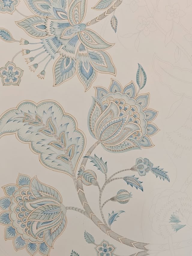The magic we create at @shambhavit.studio. This is becoming a wallpaper for @rasayaindia...[shambhavit, print design, custom design, chintz] by @shambhavit