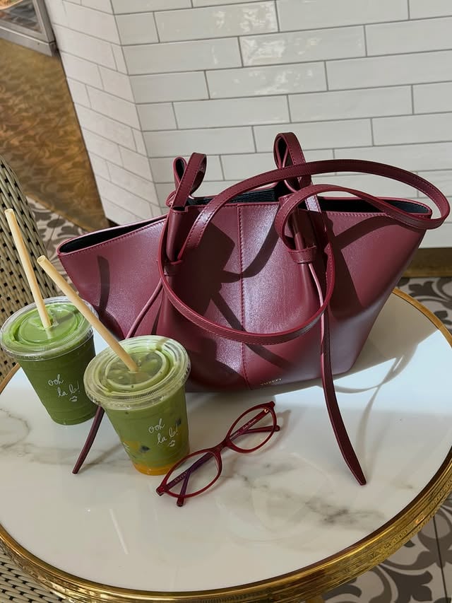 We love a pop of red🍒 Find the Mochi smooth leather in berry in store & online! by @dendama