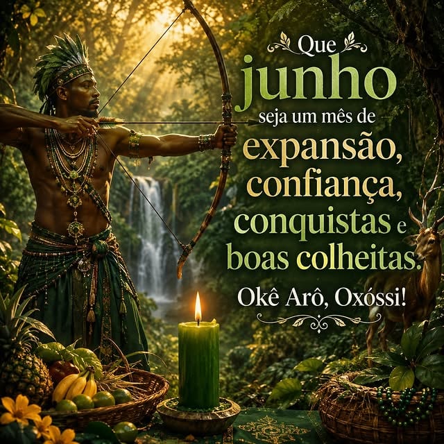 🌿🏹 Antes de começar, deixe nos comentários: OKÊ ARÔ! Junho chegou… e eu quero te fazer uma pergunta: quantas bênçãos já passaram pela sua vida sem que você percebesse?Muitas vezes, você olha para aquilo que ainda não conquistou e esquece de agradecer por tudo que já superou. É como alguém que atravessa uma mata repleta de frutos, mas caminha de cabeça baixa procurando apenas aquilo que falta. E então a sensação de escassez cresce, mesmo quando a vida já oferece sinais de abundância.Oxóssi, o grande caçador das matas, nos ensina que a prosperidade começa no olhar. Quem aprende a reconhecer os pequenos presentes do caminho desenvolve a sabedoria necessária para encontrar oportunidades maiores. A gratidão não é apenas um agradecimento; ela é uma postura diante da vida que amplia a percepção, fortalece a confiança e abre espaço para o crescimento.Neste mês de junho, acenda uma vela verde para Oxóssi e permita que sua luz desperte em você a capacidade de enxergar riquezas que talvez tenham passado despercebidas: uma porta que se abriu, uma dificuldade vencida, uma amizade verdadeira, um aprendizado importante ou até mesmo a força que lhe permitiu continuar quando tudo parecia difícil.🏹🌿 Oração de Oxóssi para JunhoPai Oxóssi, senhor das matas sagradas e da abundância divina, ilumina meus caminhos neste novo mês. Que eu tenha olhos para reconhecer as bênçãos que me cercam e sabedoria para valorizar cada oportunidade colocada diante de mim.Afasta de meu coração a reclamação constante e fortalece em mim o sentimento de gratidão. Que eu encontre crescimento onde hoje vejo limitações, aprendizado onde vejo desafios e prosperidade onde antes enxergava apenas obstáculos.Que tua flecha certeira me conduza aos caminhos corretos, às decisões sábias e às oportunidades alinhadas ao meu merecimento. Que junho seja um mês de expansão, confiança, conquistas e boas colheitas. Okê Arô, Oxóssi! 🌿🏹✨ Descubra quais são seus Orixás e seus Guias de Esquerda.📩 Chame no Direct ou pelo WhatsApp: (31) 98449-4015🌿 Deixe sua saudação para Oxóssi nos comentários: OKÊ ARÔ!#raízesespirituais #oxossi #oracaododia #jogodebuzios #junho by @raizes_espirituais