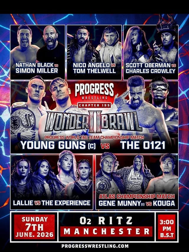 48 hours to go 👀 @damomackle and I’s first @progresswrestling as owners. Incredible and exciting card. Manchester 🏴󠁧󠁢󠁥󠁮󠁧󠁿 THIS SUNDAYHead over to my Bio for the links to get tickets now 🎟️ 🔥@howrestlinguk 📺 💫✨⚡️ by @nikki.storm08