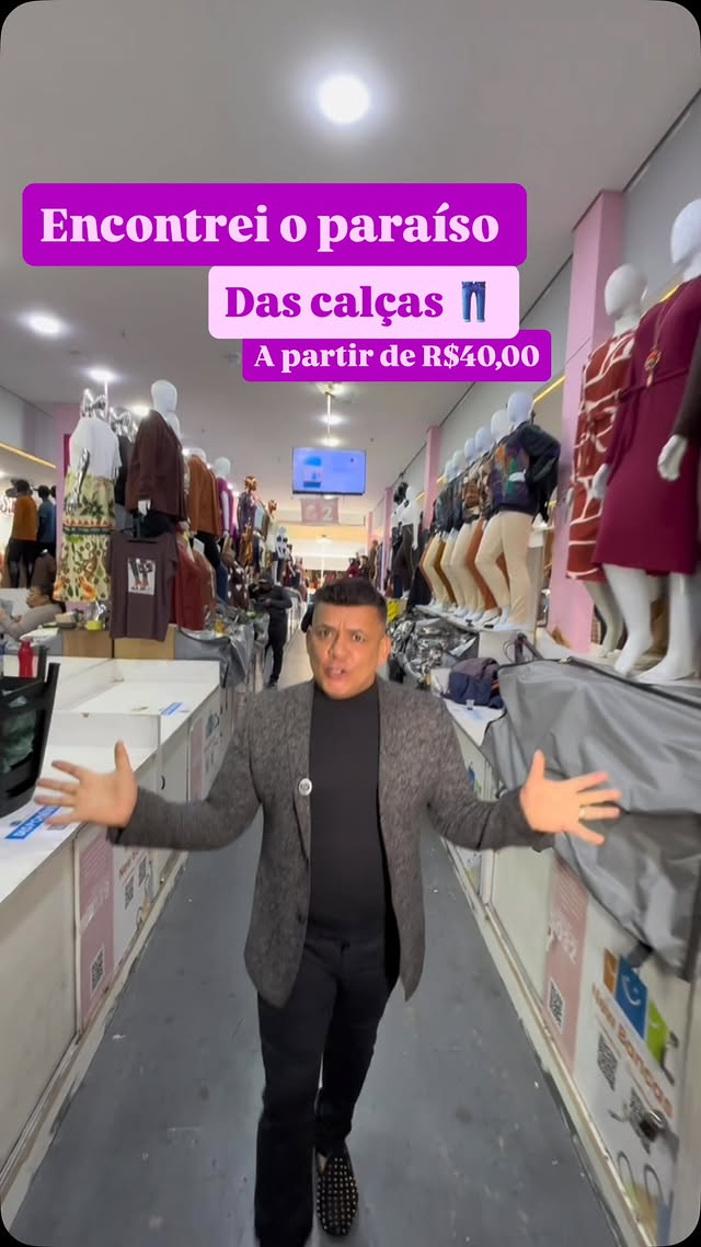 E foi dentro desse shopping que eu encontrei o paraíso das calças mais desejadas a partir de R$40.0 veeem 

✅ valores no atacado 

🛍️Digita me envia Kaká que te mando o link no seu direct