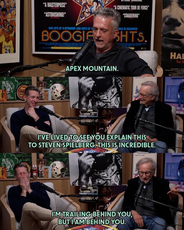 Yeah, this might be our Apex Mountain.

Thanks to the one and only Steven Spielberg for joining us on The Rewatchables!

#stevenspielberg #rewatchables #fyp