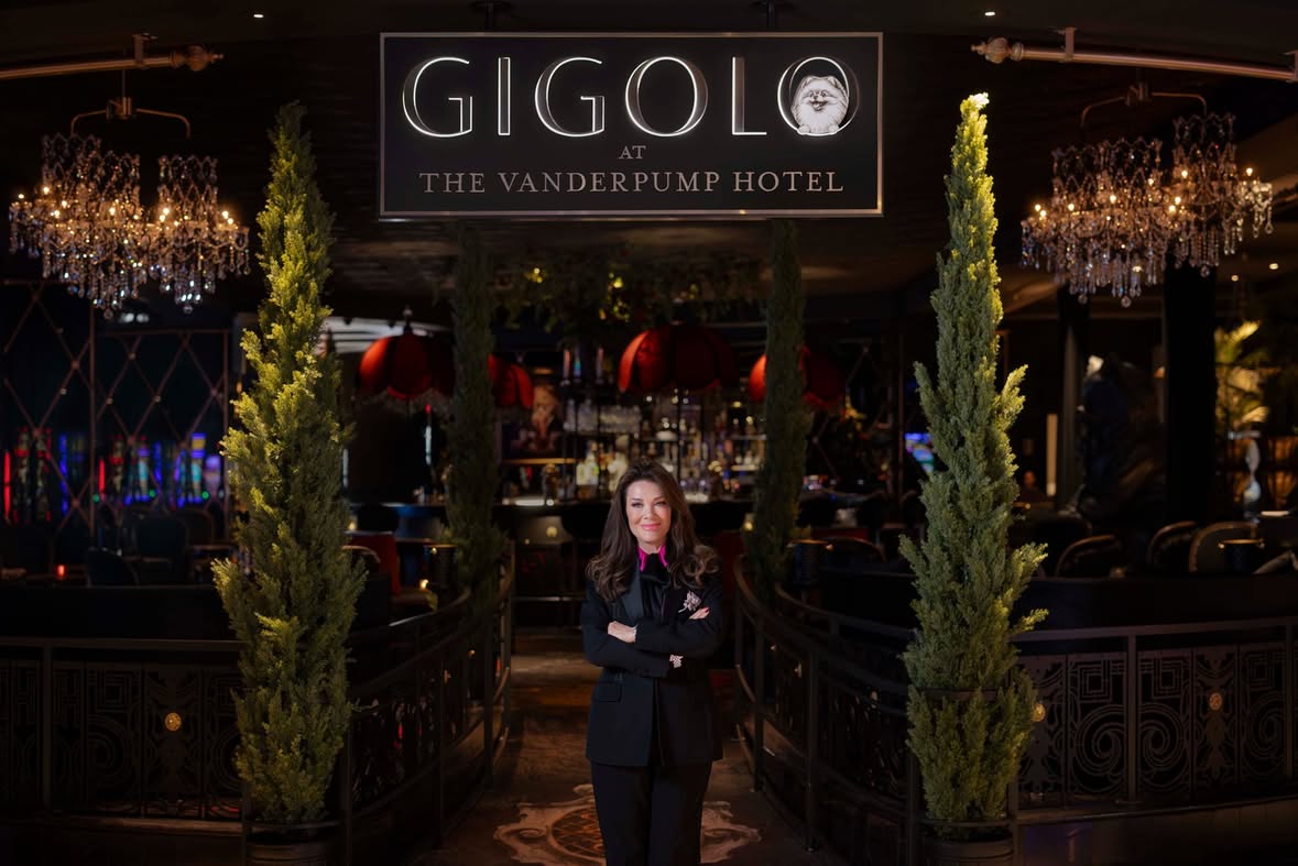 Say Hello to Gigolo: Lisa Vanderpump’s Bold New Cocktail Lounge is Now Open Inside The Vanderpump Hotel.

Named in honor of Vanderpump’s beloved dog, Gigolo, also affectionately known as Giggy, the lounge carries deep personal meaning reflected throughout its design. Giggy holds a special place in Lisa Vanderpump’s heart, and at the center of Gigolo stands a playful sculptural tribute to him. Standing 62 inches tall, the custom resin statue pays homage to her late Pomeranian companion, who was a constant presence by her side on and off camera and inspired the creation of The Vanderpump Dog Foundation.

Occupying the space formerly known as Bound Bar, Gigolo sits next to the hotel’s check-in area and across from the Caesars Sportsbook at The Vanderpump Hotel.