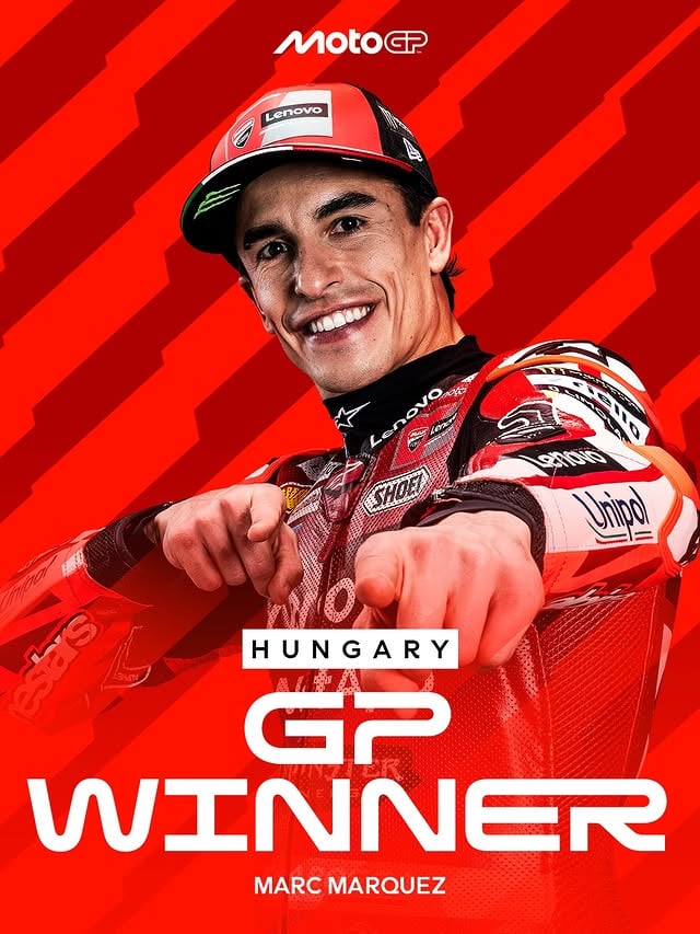 266 days later, @marcmarquez93 WINS AGAIN IN #MotoGP 🏆🔥

#HungarianGP 🇭🇺 #MotoGP #MarcMarquez