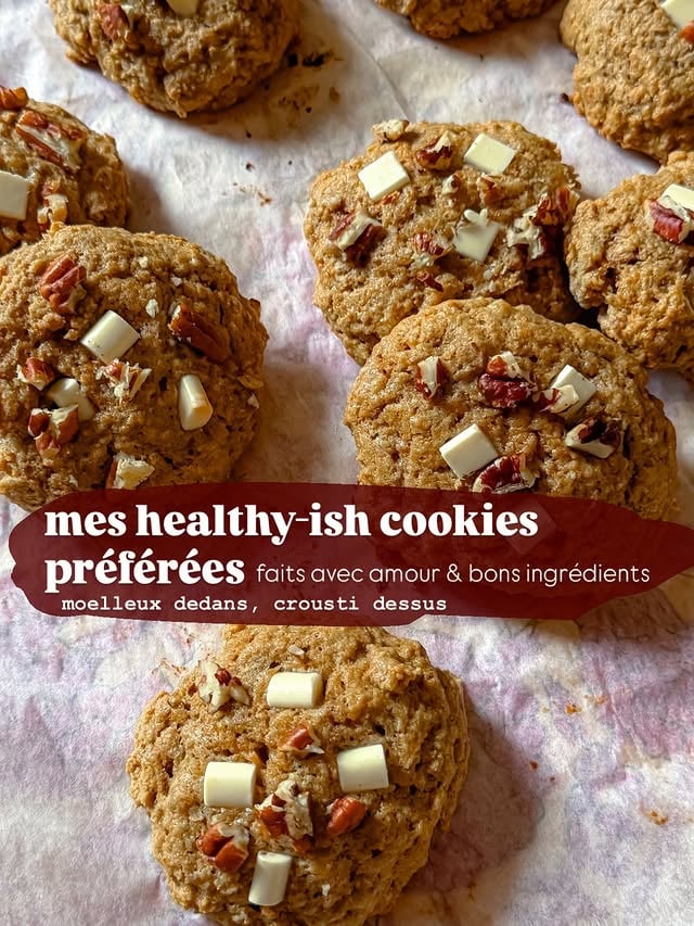 Je garderais le côté chaleureux, gourmand, “faits avec amour”, mais sans le framing allaitement/post-partum. Un ton wellness crédible, très toi :

Mes chocolate chunk cookies ultra-gourmands 🍪🤎 la recette est en slide 4!

La recette maison que je fais quand j’ai envie d’un vrai cookie : chewy, chocolaté, ultra réconfortant… mais avec des ingrédients qui rassasient vraiment.

Clairement le genre de cookies que tu fais pour quelqu’un que tu aimes (je les avais préparés pour l’anniv d’une de mes meilleures amies 🥹).

Et honnêtement ? Ils ont ce petit truc : crousti sur les bords, moelleux au centre, gros chunks de chocolat… le cookie parfait avec un café, un thé ou juste une envie de réconfort.

✨ Pourquoi je les adore :

→ plus rassasiants qu’un cookie classique
→ faits avec de bons ingrédients
→ ultra gourmands & chewy
→ parfaits à partager (ou pas 😏)

Farine de petit épeautre/sarrasin, purée d’amande, chocolat en chunks, sucre coco… une version feel-good du cookie maison, pensée pour faire plaisir sans compromis sur le goût.

🍪 Petit secret : laisse la pâte reposer 30–60 min au frigo avant cuisson + ne les aplatis pas trop = texture incroyable.

Enregistre la recette pour plus tard.
Et envoie-la à la personne avec qui tu partagerais le batch 🤎

#cookiesmaison #healthyish #recettefacile #cookiesrecipe #gouterhealthy recettegourmande homemadecookies chocolatechunkcookies recettehealthy foodiefrance cookieaddict recettefacilemaison snackgourmand wellnessfood faitmaison healthier cookie dough chocolate chips dairy free no refined sugar lower gluten pecan