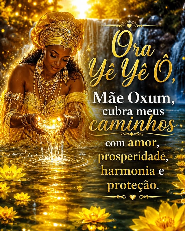 Antes de começar, deixe nos comentários a saudação de Oxum: ORA YÊ YÊ Ô! 💛🌻💛 Por que algumas bênçãos demoram a chegar?Você já se perguntou por que certas coisas parecem levar tanto tempo para acontecer? Enquanto você ora, trabalha, sonha e espera, a vida parece caminhar devagar justamente naquilo que mais deseja.Mas observe um rio. As águas de Oxum não correm apressadas. Elas seguem seu curso com suavidade, contornando pedras, alimentando margens e preparando a terra para florescer. A natureza nunca se atrasa. Ela apenas respeita o tempo necessário para cada transformação.Muitas vezes, aquilo que chamamos de demora é apenas preparação. Há caminhos sendo organizados, situações sendo ajustadas e até partes de nós mesmas que precisam amadurecer para receber aquilo que pedimos.Nem toda porta fechada é rejeição. Nem todo silêncio é abandono. Em muitos momentos, a proteção chega disfarçada de espera.Oxum nos ensina que a prosperidade verdadeira nasce quando aprendemos a confiar no processo sem perder a fé. Afinal, de que adianta receber uma bênção antes de estar pronta para sustentá-la?Hoje, acenda uma vela amarela para Oxum e entregue suas preocupações às águas doces da Mãe do Amor e da Prosperidade.Faça sua oração:“Ora Yê Yê Ô, Mãe Oxum, derrame sobre minha vida suas águas de luz e abundância. Acalme meu coração diante da espera e fortaleça minha confiança nos caminhos que estão sendo preparados para mim. Que eu reconheça as oportunidades que já recebi e tenha serenidade para compreender o tempo de cada conquista. Cubra meus caminhos com amor, prosperidade, harmonia e proteção. Que suas bênçãos floresçam em minha vida no momento certo, trazendo paz, alegria e realização. Ora Yê Yê Ô!”Se você acredita que sua bênção está chegando no tempo perfeito, escreva nos comentários:💛 ORA YÊ YÊ Ô! 💛#raízesespirituais #Oxum #OraYeYeO #Prosperidade #Espiritualidade by @raizes_espirituais