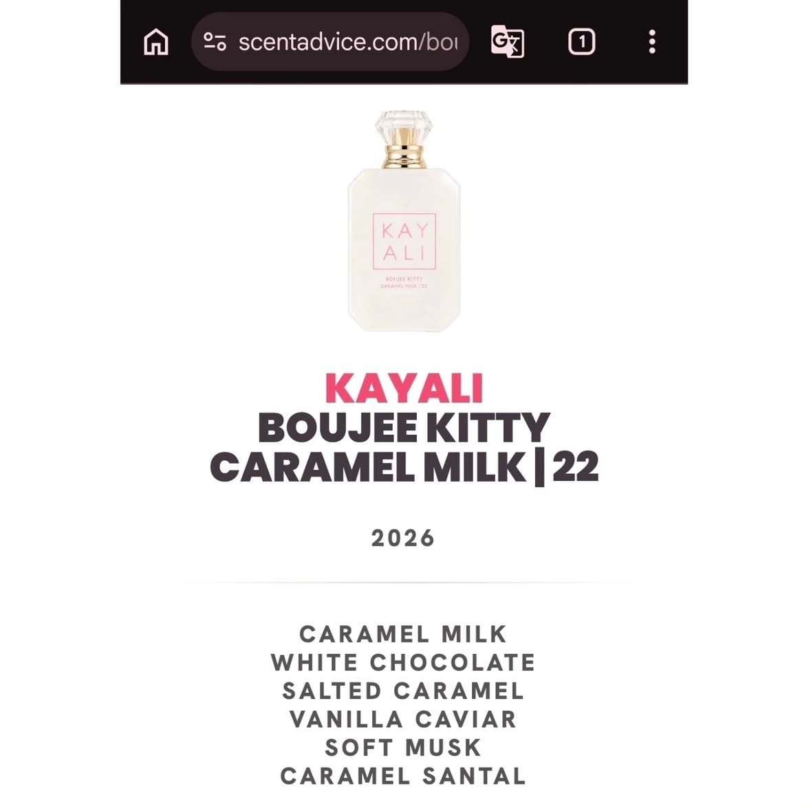 👀

Anyone waiting on more Kayali gourmands for their collection? Here are the notes for the upcoming BOUJEE KITTY CARAMEL MILK | 22 and the notes for what I presume will be YUM VANILLA CUPCAKE | 108 based on slide 3/4 images. 

•

#kayali #monakattan #hudabeauty #sephora #trendmood