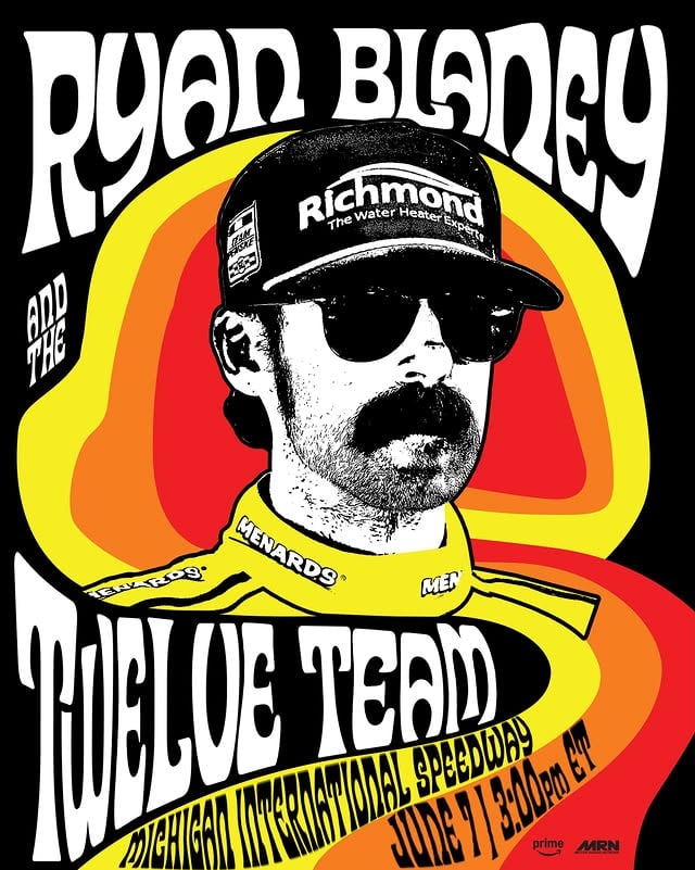 We are excited to be back in The Irish Hills of @mispeedway and take the stage this Sunday at 3PM on @sportsonprime by @ryanblaney10