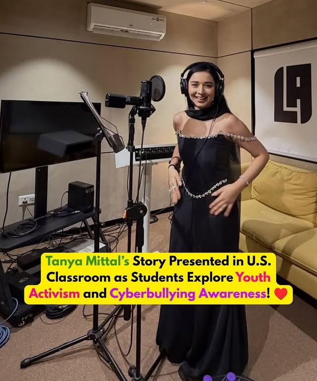 A proud moment as @officialtanyamittal inspiring journey is featured in a California middle school classroom, encouraging students to choose kindness over hate, courage over fear, and compassion over judgment. Her message is now shaping young minds across borders. ❤️📚

#TanyaMittal #GlobalImpact #YouthLeader #KindnessMatters