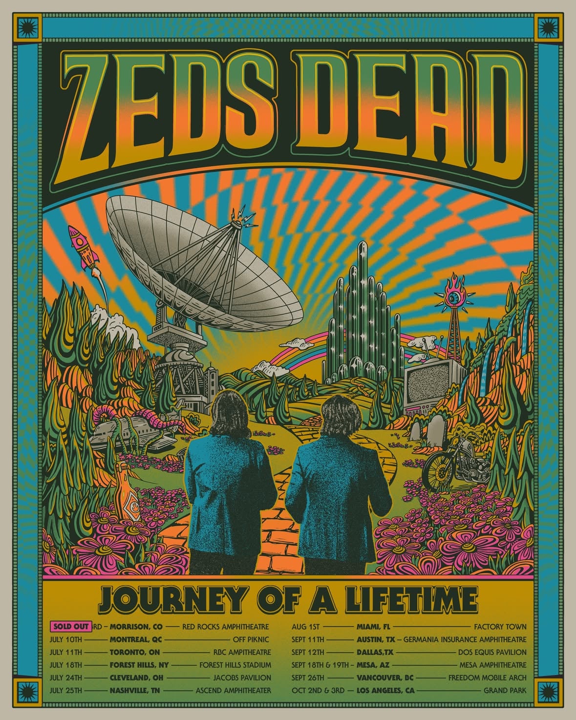 Here’s another one of the 12 unique posters we’ve made for the tour, only one design available per stop! Whichever city gets the most mentions in the comments below is where we are going to print and release this poster— see you on the Journey of a Lifetime