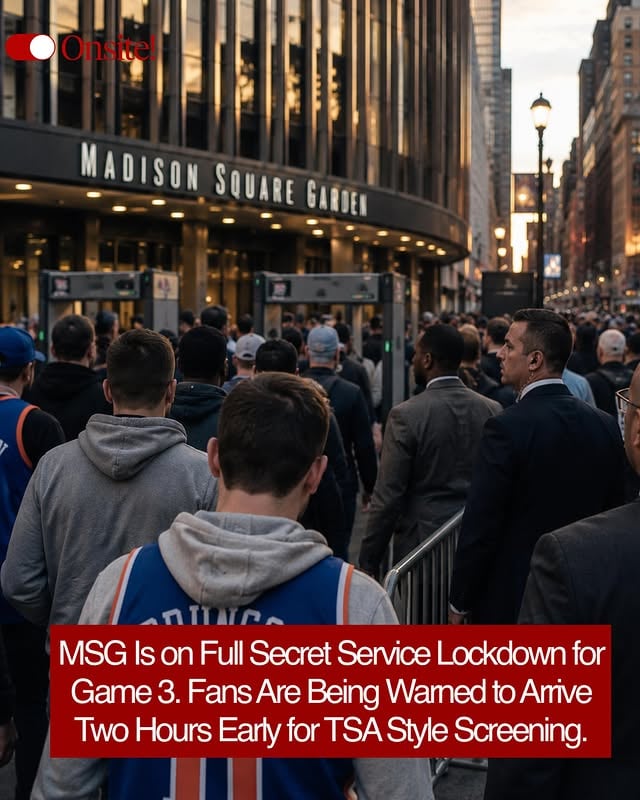 If you have tickets to Game 3 at Madison Square Garden on Monday night, here is what you need to know. The United States Secret Service will be running enhanced security at MSG due to President Trump’s attendance, including TSA style screening procedures at every entry point.

A strict no bag policy will be in effect. Fans are strongly encouraged to arrive at least two hours before tip off to allow time for screening and entry. There will be no storage available for prohibited items so leave everything at home.

The full list of prohibited items is available at secretservice.gov/prohibiteditems.

The Knicks are in the Finals for the first time since 1999.