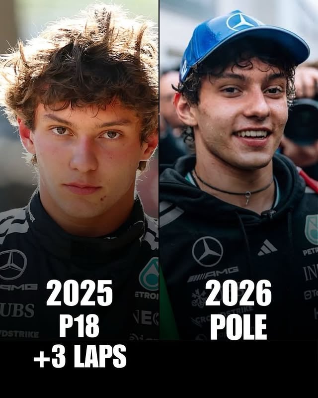 The Difference a Year Makes 🤩👏#kimiantonelli by @kimiantonellihq