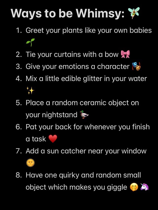 An apt use of your free will is being whimsical 🧚🏻‍♂️✨Share your ways of being Whimsy 🦄(Pinkvillalifestyle, list, energy, happy) by @pinkvillalifestyle