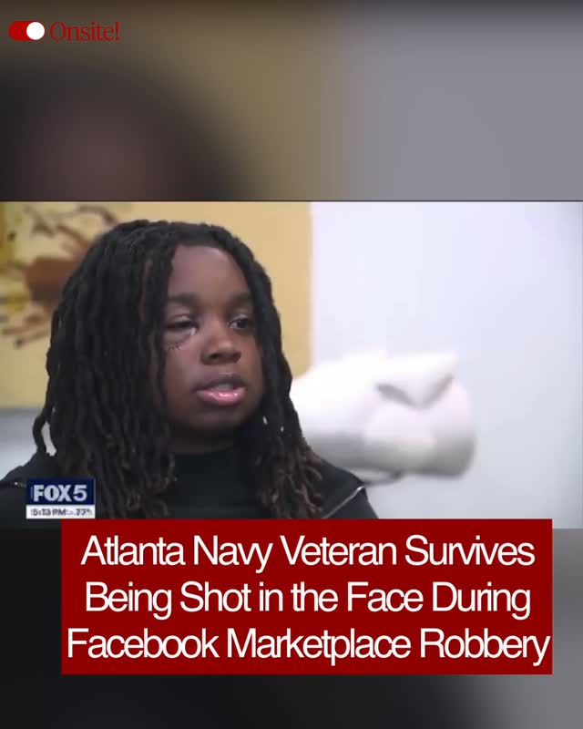 #ZariyonaRowe, a Navy veteran, was shot in the face after a masked man pulled a gun and demanded her $1,200 luxury watch during what she thought was a routine Facebook Marketplace sale in Atlanta. The bullet fractured her jaw and passed through her nasal cavity, miraculously missing all vital organs. Rowe managed to escape by driving away and crashing into three parked cars before getting help at a nearby gas station. She is now speaking out to warn others about the dangers of meeting strangers from online marketplaces, especially at night.

🎥 @FOX5Atlanta
