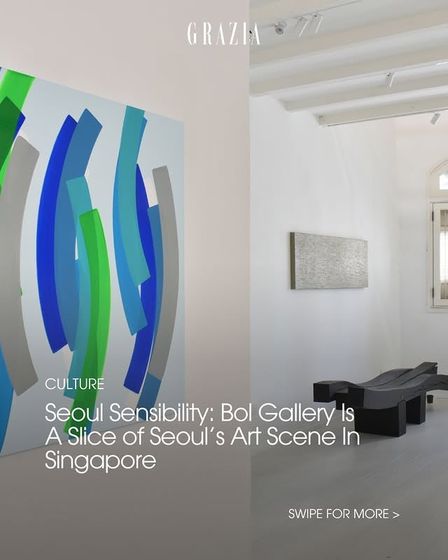 Set within a heritage shophouse in Singapore, @bol_gallery is a tranquil view into the world of contemporary Korean art. Here, ceramics, hanji works, sculpture, furniture, and painting are regarded for their attention to material and make. Founded in 2019 by Lee Soo-jung, Bol Gallery has grown into a platform for artists working across shifting visual languages and mediums. Past and present exhibitions have included reflective studies of nature, solitude, and perception. The gallery is a haven for cross-cultural and cross-disciplinary artworks—a place where Korean artistry, in all its material intelligence, makes a quietly persuasive case for itself. Head to the link in bio and discover Bol Gallery’s contemporary world. #GRAZIASingapore #bolgallery #koreanart #koreanceramics by @grazia.sg