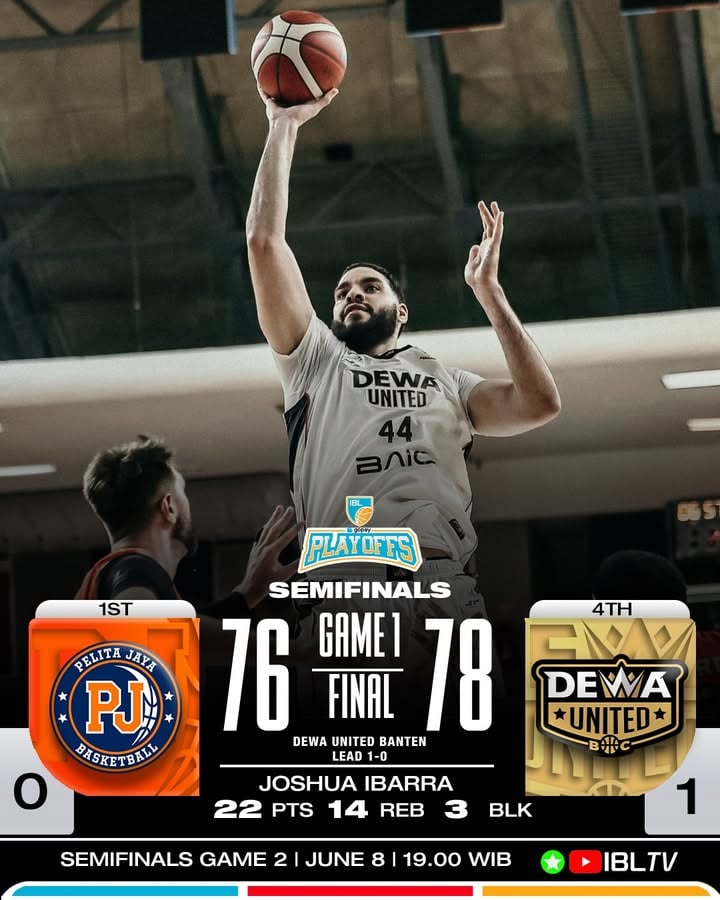 #IBLSemifinals2026 — GAME 1: PJB vs DUB

Total control from start to finish and with a clutch from Troy Gillenwater in the final minute, @dewautdbc secured Game 1 🏀‼️

📊 Check out the full stats at iblindonesia. com
#IBL #BasketIndonesia #IBLRecords #IBLResult