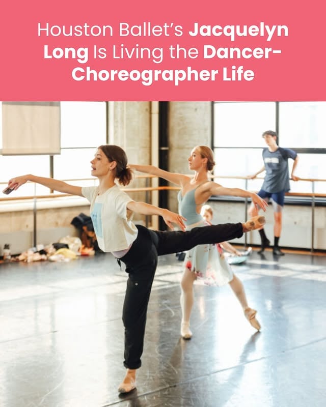 Over the past few years, @houstonballet soloist @jac_long has been steadily growing her presence as a choreographer while regularly dancing lead roles. Since 2018, Long has created several works, but “Illuminate,” her 2023 breakout ballet for the company, revealed her ability to use ballet vocabulary to create buoyant ease and deftly shape intricate patterns in space.Long’s trajectory as a dancemaker has continued since then. At the moment, Long is focusing on her world premiere “Moving Forces,” debuting June 13 as part of the Nocturnes: Pointeworks III program in San Diego featuring the nonprofit ballet company @pointe_works. Taking place at The Conrad Theater, the program also includes a new work by @thekeeratikid. Between creating a world premiere and rehearsing multiple roles in Houston Ballet’s end-of-season “Giselle” production, Long took the time to speak with @pointemagazineofficial on her evolution as a choreographer. Read the full article at the link in our bio.📝: Nancy Wozny📸(1, 4): Jacquelyn Long (center) rehearsing her “Moving Forces” for Pointeworks. Photo by @raqbeau, courtesy Pointeworks.📸: Jacquelyn Long as The Lilac Fairy in Ben Stevenson’s “The Sleeping Beauty.” Photo by @photographybyamitava, courtesy Houston Ballet.📸: From left: @giancarlo_perez_dancer, @aoi__fujiwara25, @naazirmuhammad, and @theharperwatters in Jacquelyn Long’s “Illuminate.”Photo by @alana.soup, courtesy Houston Ballet.#Choreographer #Houstonballet #pointeworks #dancer #balletdancer Descriptions in comments. by @pointemagazineofficial