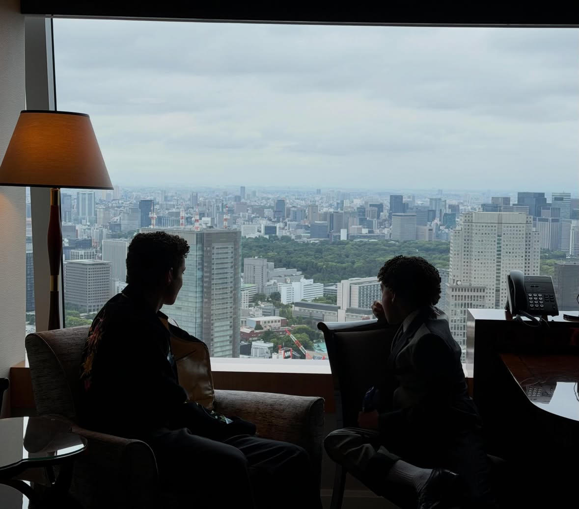 A candid moment in Tokyo, the city where the Michael premiere journey closed. Seeing @jaafarjackson and @julianokrue take it all in, their bond and growth throughout the process have been a highlight. ❤️For the love of Michael❤️ #michaelmovie #julianovaldi #jaafarjackson #tokyojapan