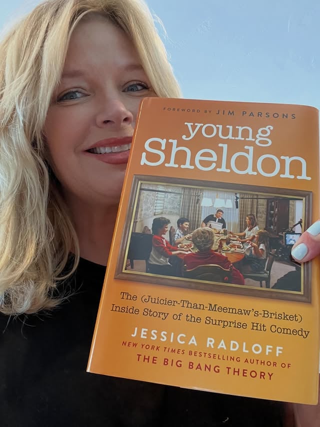 Thanks @jessicaradloff14 for the sneak peek into your newest book "Young Sheldon The (juicer than meemaw's brisket) Inside Story Of The Hit Comedy. And thanks for including Brenda Sparks! In case you didn't live next door to the Cooper's, you can preorder your copy today! Perfect gift for any @youngsheldoncbs fan! #youngsheldon #jessicaradloff by @melissapeterman