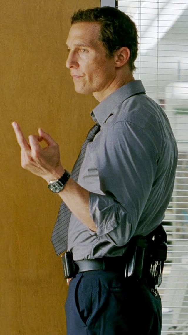 The conversation ends when McConaughey enters.

Tony Soprano, Walter White, and Don Draper helped define the golden age of television. Rust Cohle only needed one season to earn a place beside them.

More than a decade later, viewers are still quoting him, analyzing him, and debating where he belongs among television’s all-time greats.

⚠️ Disclaimer: I do not own the rights to this [image/video/music]. All rights belong to the respective copyright owners. No infringement intended.