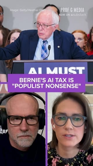 Bernie Sanders proposes a “one-time 50% stock tax” on AI firms

Sen. Bernie Sanders (D-VT) proposed a tax on resource-heavy AI companies. Scott Galloway and Jessica Tarlov discuss, on Raging Moderates.