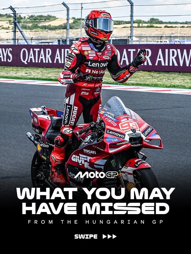 If you missed race weekend, here’s a recap of what happened! 👀

#HungarianGP 🇭🇺 #MotoGP