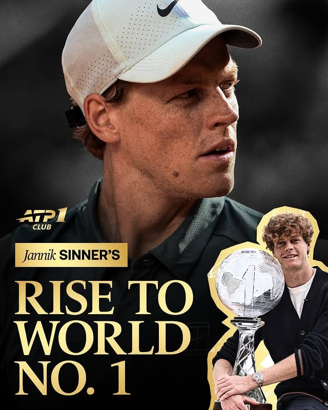 June 10th 2024: Jannik Sinner became World No. 1 in the PIF ATP rankings for the first time 👏

Take a look back at Sinner’s INCREDIBLE rise to the top 👆@janniksin 

#PIFATPRankings #ATPNumber1Club