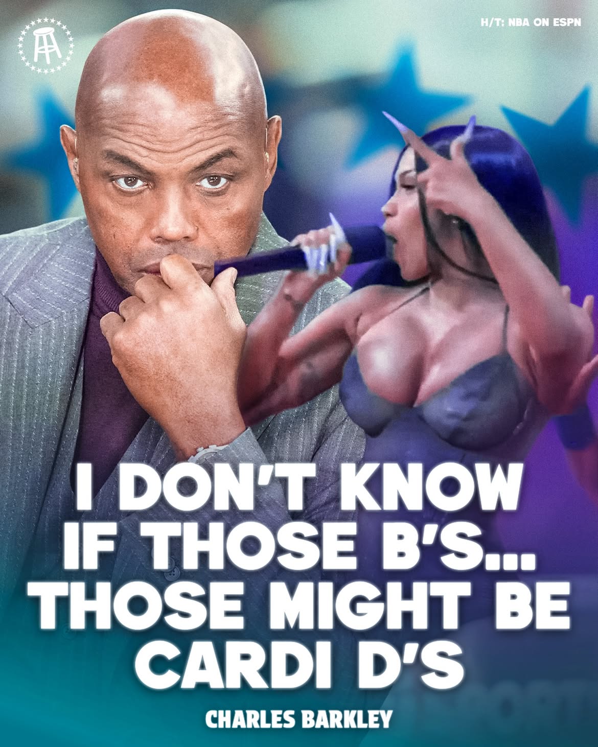 Charley Barkley was off the rails during Cardi B’s halftime performance!