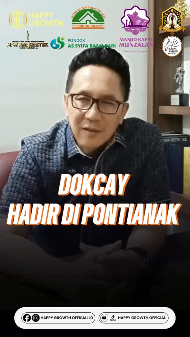 🌿 SEMINAR SEHAT BERSAMA DOKCAY 🌿(dr. R. Cahyono, Sp. Naturopathy)Assalamu’alaikum warahmatullahi wabarakatuh 🙏😊Terima kasih atas ketertarikan Anda untuk mengikuti Seminar Sehat bersama DOKCAY, yang untuk pertama kalinya hadir di Kalimantan Barat.📅 Hari/TanggalMinggu, 14 Juni 2026⏰ Waktu09.00 – 12.00 WIB📍 TempatMUNZALAN TOWER Lt. 2Jl. Sungai Raya Dalam, Gg. ImanuddinKubu Raya, Kalimantan BaratDalam seminar ini Anda akan mendapatkan edukasi mengenai:✅ Cara tubuh melakukan proses penyembuhan alami✅ Penyebab tersembunyi berbagai penyakit kronis✅ Pola hidup sehat untuk mempercepat pemulihan tubuh✅ Pendekatan Naturopathy dan terapi tradisional modern✅ Edukasi kesehatan yang mudah dipahami oleh semua kalangan🎁 Fasilitas Peserta✔ Ruangan ber-AC✔ Sertifikat Seminar✔ Makan Siang💰 Investasi PesertaRp200.000/orang💳 Transfer PendaftaranBCA: 1711476046a.n. Apriyanto⚠️ Pendaftaran ditutup tanggal 7 Juni 2026 atau sewaktu-waktu apabila kuota telah terpenuhi.📲 Informasi & Pendaftaran:WhatsApp: 0821-4937-8624📲 Grup WhatsApp Peserta:https://chat.whatsapp.com/JsdWcBXX0KNEyQXnm0oZek✨ Kuota terbatas. Segera amankan tempat Anda dan ajak keluarga maupun sahabat untuk mengikuti seminar kesehatan yang inspiratif dan bermanfaat ini.Sampai jumpa di Seminar Sehat bersama DOKCAY! 🙏🔥 by @pontianakinfo.disway.id