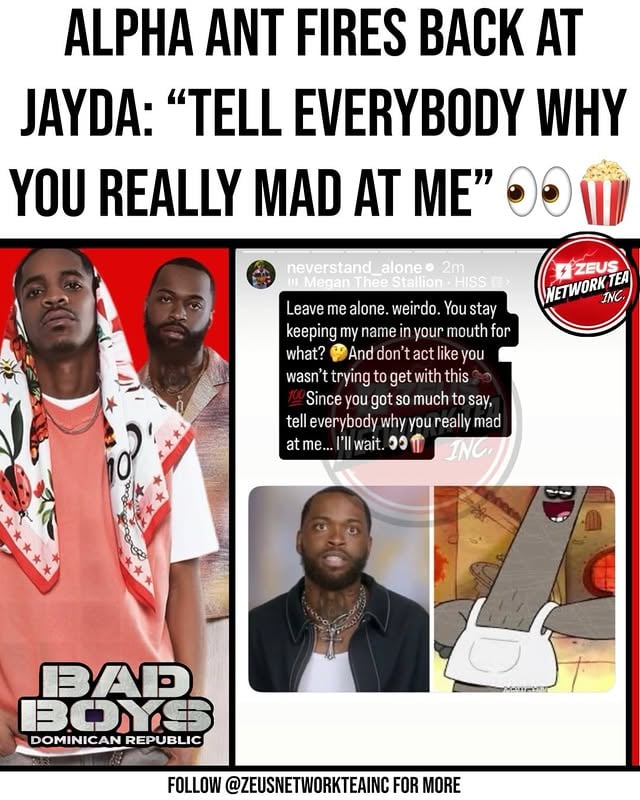 #AlphaAnt with a post in response to #Jayda  #BadBoysDominicanRepublic