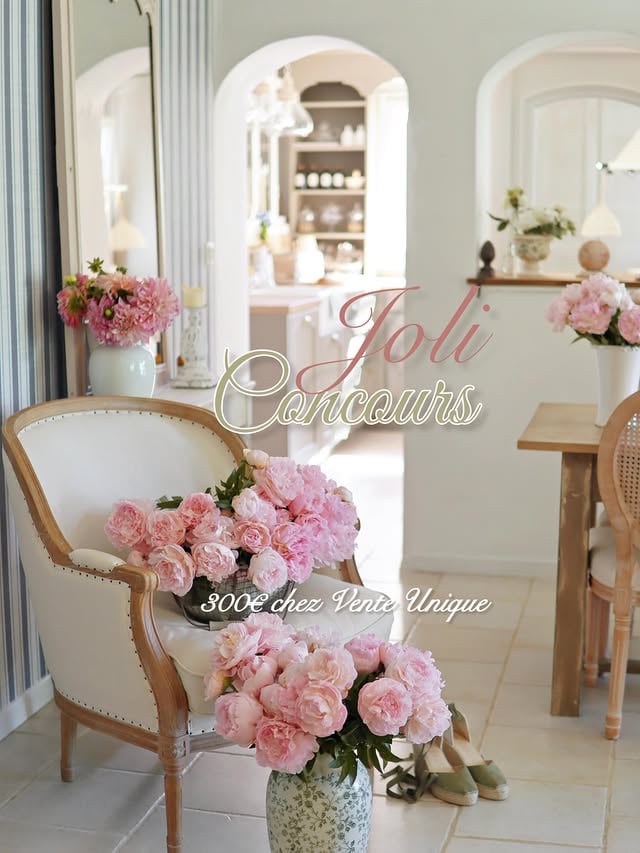 🌸✨ CONCOURS ✨🌸
Vous êtes nombreux à me demander où je trouve les pièces qui donnent tant de charme à notre maison...
J’aime les meubles qui ont du caractère, les matières naturelles, les lignes intemporelles qui traversent les années sans jamais se démoder.
Ce fauteuil en lin et bois est typiquement le genre de pièce pour laquelle je craque 🤍

C’est d’ailleurs tout ce que j’aime retrouver chez @vente_unique : du mobilier élégant, chaleureux et accessible, capable de transformer une pièce en un véritable lieu de vie.

Aujourd’hui, nous vous offrons 300€ à dépenser sur leur site 🎁

L’occasion de vous faire plaisir avec cette pièce coup de cœur que vous avez repérée depuis longtemps... OU autre chose 🏡

✨ Un fauteuil pour votre coin lecture.
✨ Une table pour recevoir ceux que vous aimez.
✨ Une jolie console pour sublimer votre entrée.
✨ Ou encore cette pièce unique qui manque à votre intérieur.

🌿 Pour participer :
🤍 Suivre @vente_unique & @une.fille.de.provence 
🤍 liker & Inviter 3 amis en commentaire
🤍 Partager en story en nous identifiant

Tirage au sort le 21 juin🌞
Bonne chance à tous 🍀
Je vous embrasse 👩🏻‍🌾🌸🍃

Pensez à enregistrer le post pour voir le gagnant 🥇 

Collaboration @vente_unique
